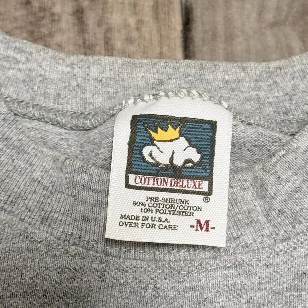 Vintage Indiana University Hoosiers IU gray embroidered retro tee